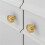 (L) Matte Gold Brass Drawer Pull 96mm, French Style 1