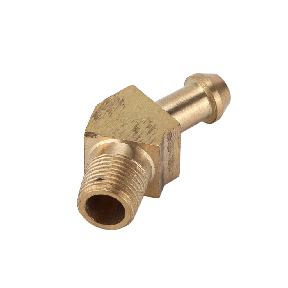 Brass Turbo Boost Hose Barb Fitting 45 Elbow 1/8In 27 Npt For Garrett T Series 3431387744251