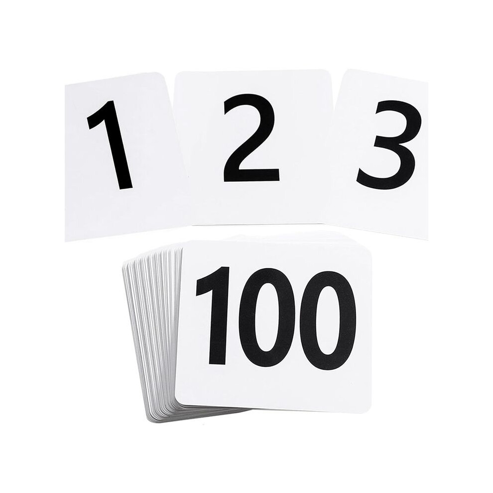 100Pcs Table Numbers 1-100,Plastic Table Numbers, Double Sided Table Number Cards For Wedding Reception Restaurant Table 6032967644403