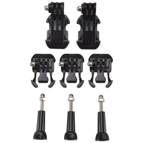 Eight in One Accessory Kit for , Buckle Clip Basic Mount, Vertical Surface Quick Mounting J-Hook Buckle Mount, Long Thumb Screw for  Hero 7