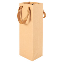 12Er Pack Solide Braune Kraftpapier Taschen mit Stabilem Seil - 4 X 4 X 13,8 Zoll - perfekt für Wein, Geschenke, Einzelhandel, Shopping, Merchandise,