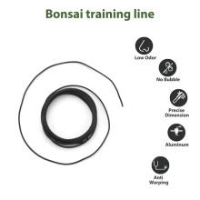 10 Rouleaux de Fils de Bonsaï Fil de Formation de Bonsaï en Aluminium Anodisé en 5 Tailles - 1,0 Mm, 1,5 Mm, 2,0 Mm, 2,5 Mm, 3,0 Mm Noir