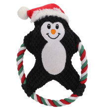 Interaktiv lekstund för hundar, pipiga hundleksaker med jultema och skrynklig textur, plyschiga, pipiga julklappar för hundar, bettresistent mjuk