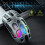 Hollow Wireless  Gaming Mouse Dual Mode Back Light 1600Dpi Adjustable Rgb Light Type C Rechargeable Mice Black 3