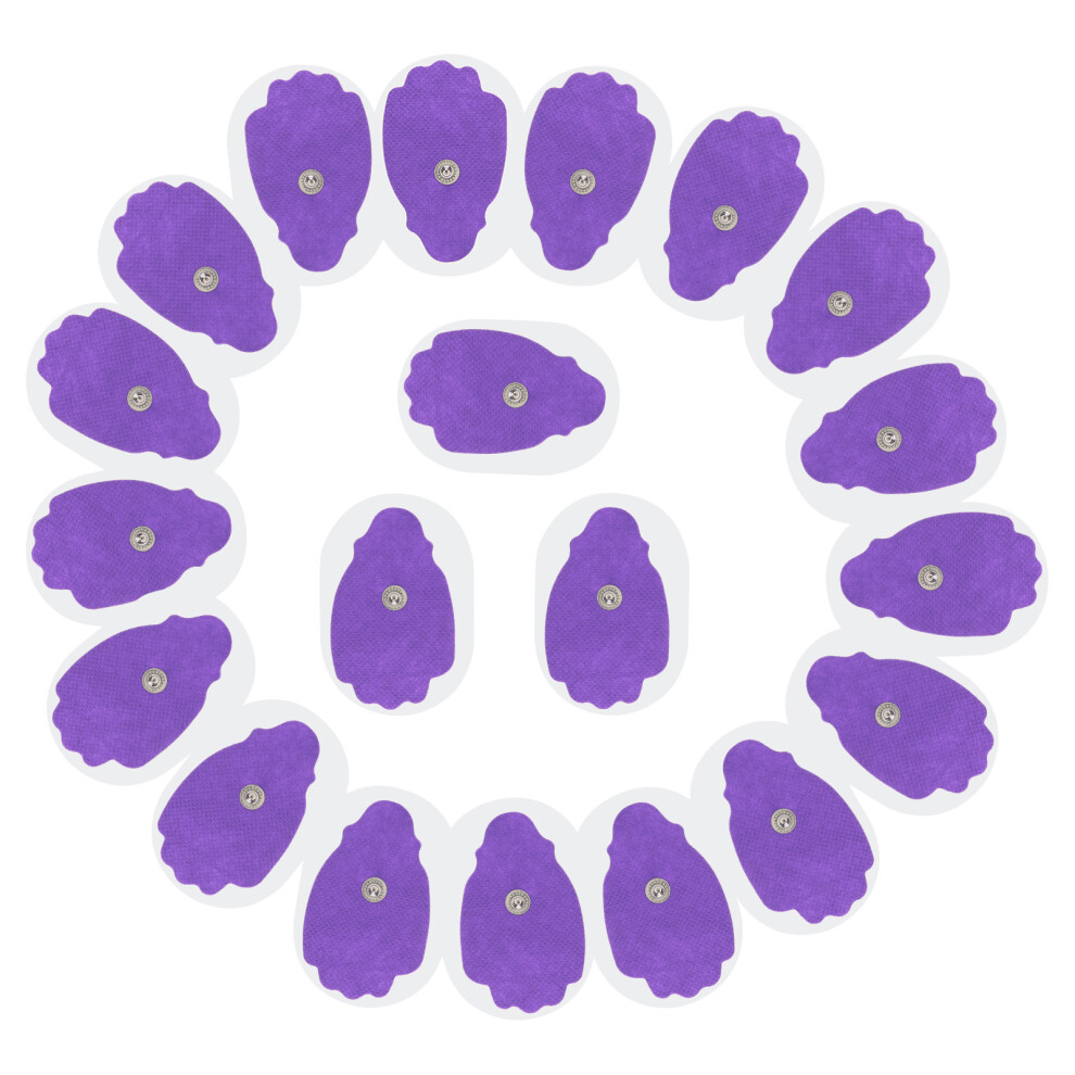 20pcs Purple Hand-Shaped Non-Woven Electrode Pads for TENS EMS Therapy