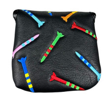 Magnetisk Golfputterskydd PU Malletputterskydd Portabel Magnetisk Stängning Golfhuvudskydd Svart