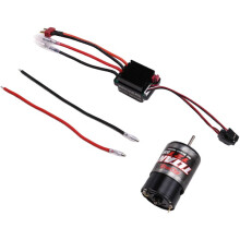 Moteur à Balais 550, Contrôleur de Vitesse Étanche 320 A, Ensemble Combiné pour Voiture Télécommandée 1/10, Chenille Axiale SCX10 12T