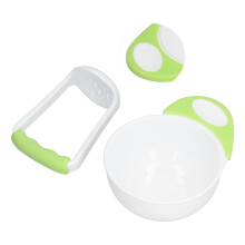 Baby Food Masher Set, Non-Slip PP Bowl with Handle & Grinding Rod