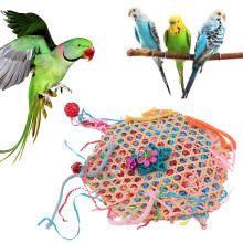 Bamboo Parrot Chew Toy 24x21cm Hanging Cage Shredding Foraging