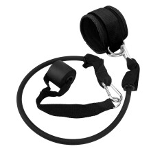 Ensemble de sangles à la cheville Double anneau en D métallique Noir 80 cm