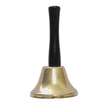 Campana de Mano de Acero Dorado, Alarma de Campana de Llamada Fuerte, Amores Familiares, Campanas de Mano Musicales, Campanas de Vaca con Agarre de