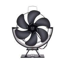 6 Blades Heat Powered Stove Fan 360 Rotating Fireplace Fan Log Wood Burner Eco-Fan Quiet Stove Fan Efficient Heat