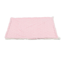 Hundeliegende Doppel-Schichten-Plüschdecke – Weiche, warme Katzenbettdecke, Pink, L