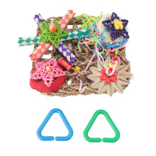 Bird Foraging Wall Toy 18x18cm Edible Loofah Climbing Hammock with Chewing Toys