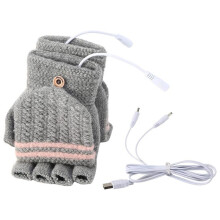 Guantes con CalefaccióN USB para Hombres y Mujeres, Guantes Sin Dedos con CalefaccióN Reversibles de Invierno para Escribir y Usar en Exteriores