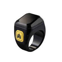 Ring Electronic Finger Counter Worship Reminder Count Prayer Finger Ring Counter 18mm Black