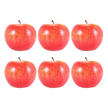 Decorative Artificial  Plastic Fruits Imitation Home Decor 6pcs Red