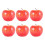 Decorative Artificial  Plastic Fruits Imitation Home Decor 6pcs Red 1