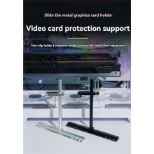 Computer-Grafikkartenhalter, Verschiebbar, Verstellbar, GPU-Klammer, Grafikkartenhalter für Computerkomponenten, GPU-Ständer, Schwarz