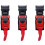 3x Plastic Motorcycle Helmet Speed Clip Chin Strap Quick Release Pull Buckle New Black+Red 1