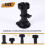 2x Plastic Adjustable Height Kitchen Cupboard Plinth Foot Leg Pair Black 6