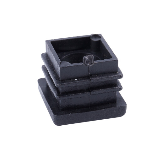 Square Tubing Pipe End Caps Insert Plugs M8 Thread 20x20mm 20Pcs Black 1