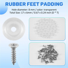 50Pcs Muebles Mesa Silla Patas Protectores Pies Acolchado Caucho 17Mm X 6Mm