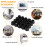 Rubber Anti Vibration Isolator Absorber Base Foot Pad 20Pcs Black 3