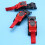 3x Plastic Motorcycle Helmet Speed Clip Chin Strap Quick Release Pull Buckle New Black+Red 7