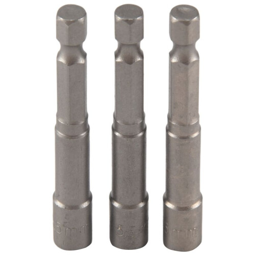 65mm Length 5.5mm Hex Socket Driver Bit Magnetic Bit 3 Pcs 1