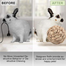 Pet Chew Toy Natural Grass with Bell for Rabbit Hamster Guinea Pig Tooth Cleaning