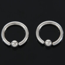 1 Paire Cerceaux de Boucles D'Oreilles de Perle Captive D'Acier Inoxydable Bijoux de Piercing BCR Goujon Couleur Acier,4G(5Mm)X16Mm