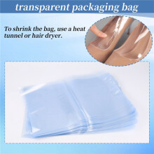 100Pcs PVC Heat Shrink Wrap Bags Flat Seal Gift Packing 8 inch x 12 inch