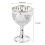 2 Pcs Silver Wine Glasses 3D Rose Relief Pattern 2