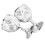 2 Pcs Silver Wine Glasses 3D Rose Relief Pattern 11