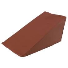 Ergonomic Wedge Cushion Brown Leather Sponge