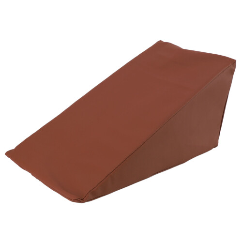 Ergonomic Wedge Cushion Brown Leather Sponge
