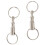 2pcs Heavy Duty Double Porte-cles Pull Apart Snap Lock Support d'anneau Tournant 2