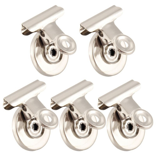 5Pcs Fridge Magnet Clips Message Note Holder Grip Magnetic Home Office Metal 1