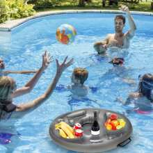 Inflatable Silver Beverage Cooler Tray 70*50cm Floating Drink Holder