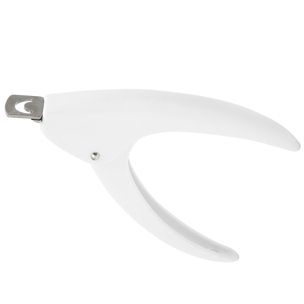 White Fake Nails Cutter U-Type False Nails Clippers, 12.5X7cm