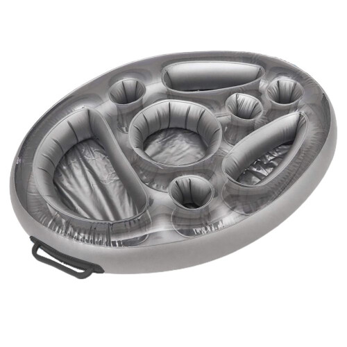 Inflatable Silver Beverage Cooler Tray 70*50cm Floating Drink Holder 1