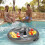 Inflatable Silver Beverage Cooler Tray 70*50cm Floating Drink Holder 4