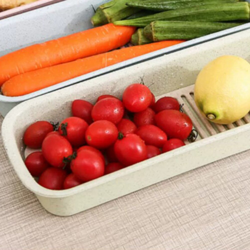 Multi-Functional Plastic Flatware Box with Removable Draining Tray, 300g 2