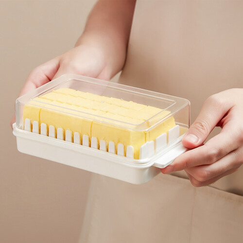 Plastic Butter Cutter Box with Lid, 120g Storage Container for Refrigerator 2