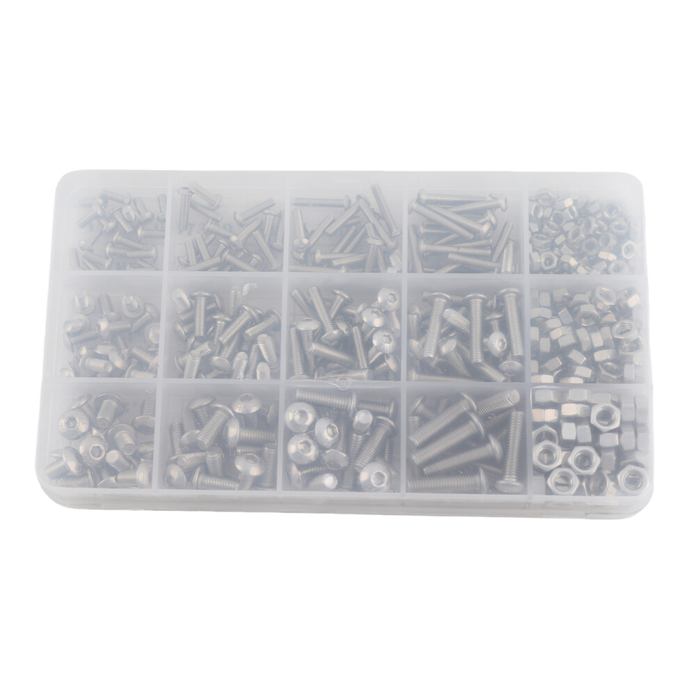 440pcs Screw Nut Bolt Kit Stainless Steel Mixed