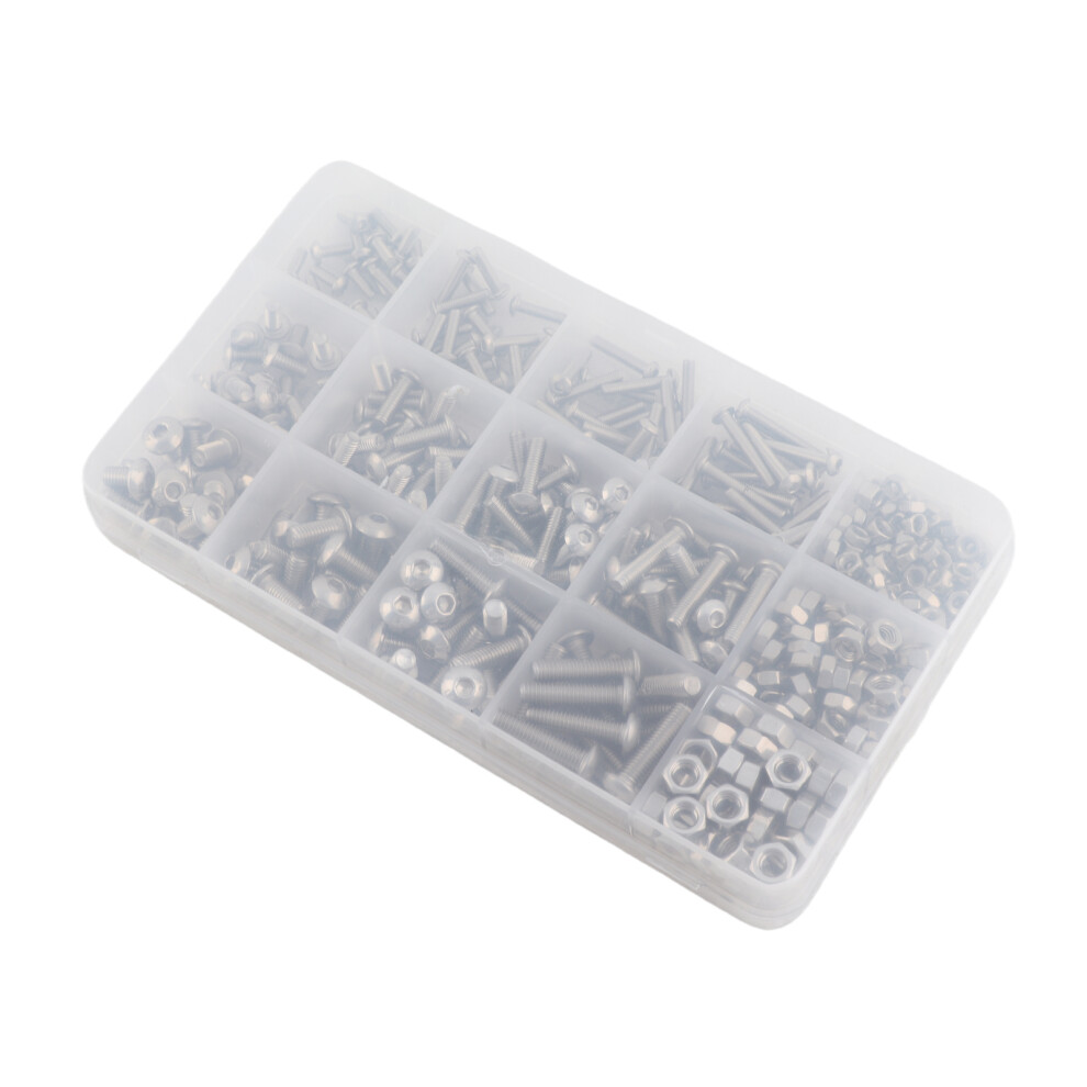 440 Pcs Stainless Steel Machine Screws Kit