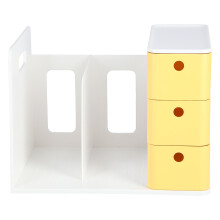 Stackable Storage Drawers, Adjustable Desktop Drawer Organizer with Bookshelf and Handle, Multifunctional Desk Storage Box, Space Saving Solution for
