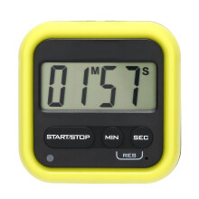Digitaler Küchen-Timer Stoppuhr - Lauter Alarm, großes LCD, 6,5 cm, Grün/Rot/Schwarz
