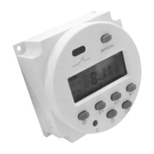 Digital Timer Switch LCD 12V 4 Cables 60x60x32mm